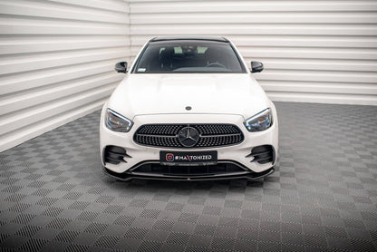 Front Ansatz V.1 für Mercedes-Benz E AMG-Line W213 Facelift schwarz Hochglanz