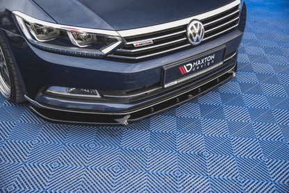 Front Ansatz V.2 für Volkswagen Passat B8 schwarz Hochglanz