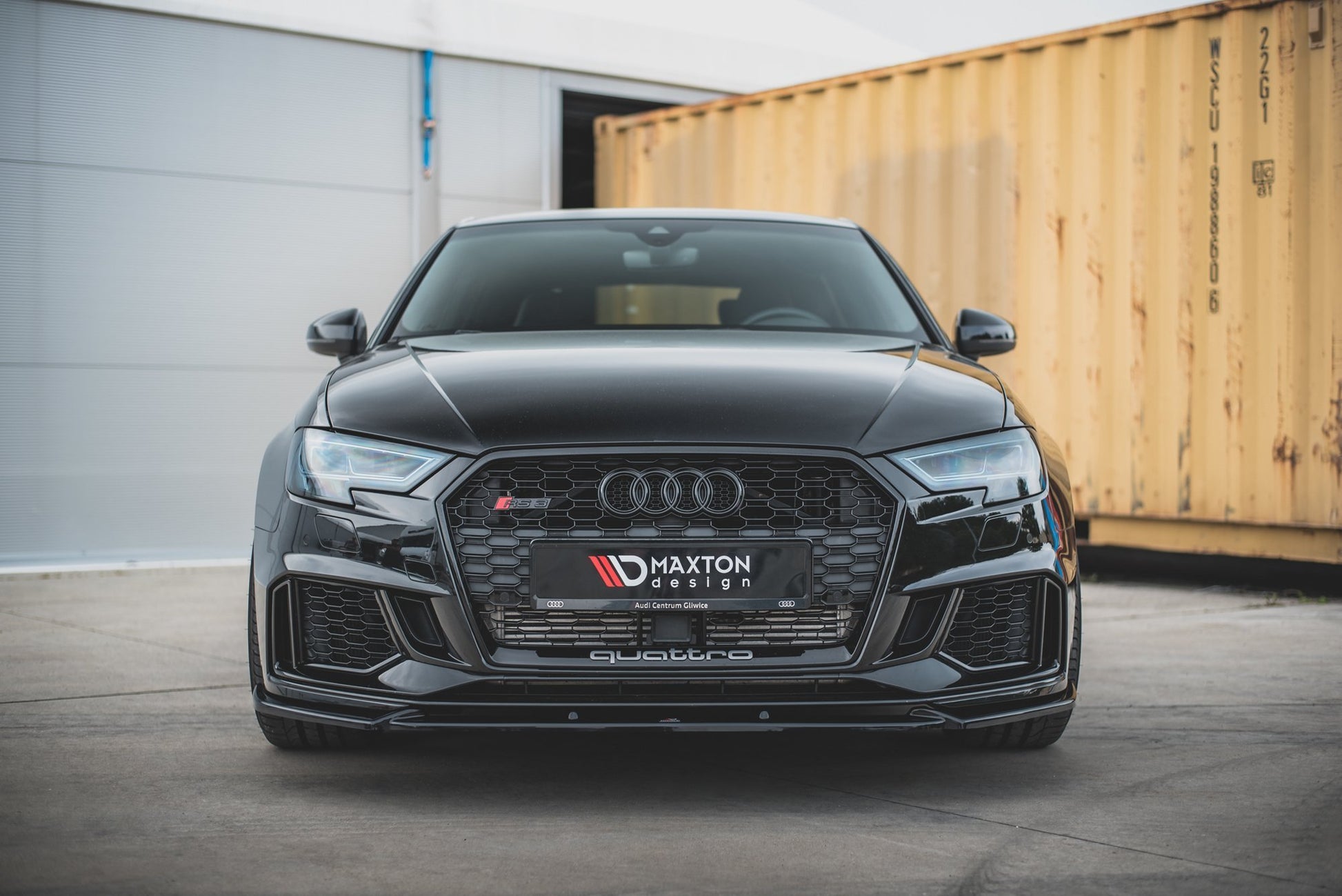 Front Ansatz V.4 für Audi RS3 8V FL Sportback schwarz matt