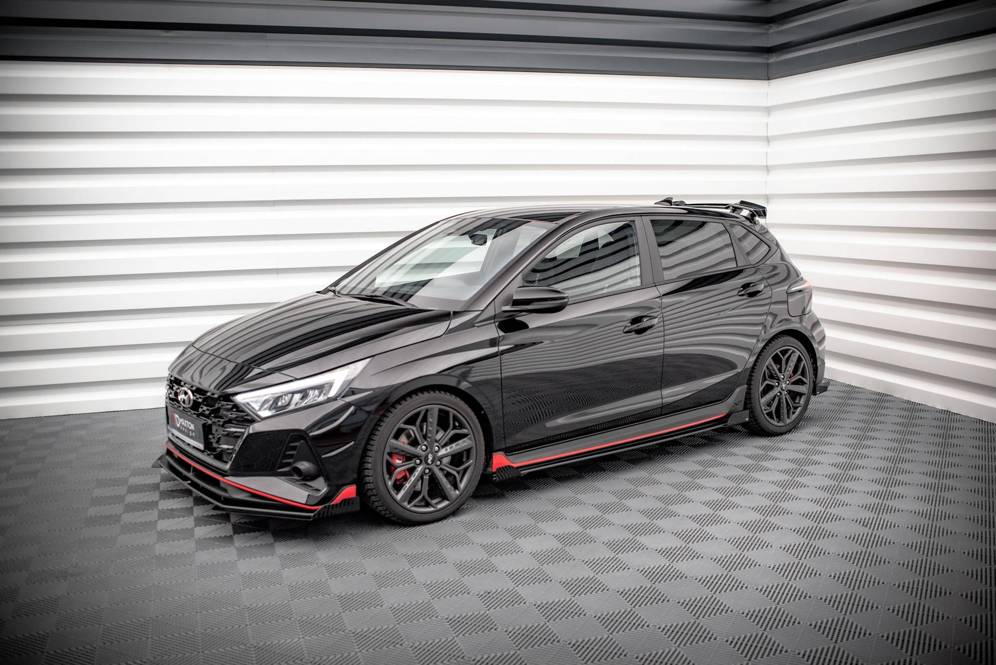 Street Pro Seitenschweller Ansatz für + Flaps Hyundai I20 N Mk3 schwarz Hochglanz