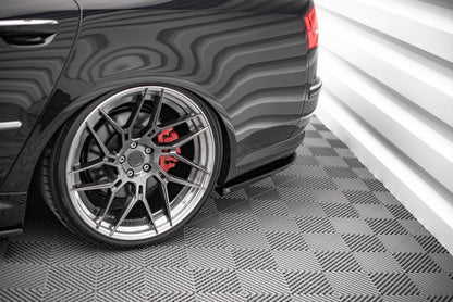 Heck Ansatz Flaps Diffusor für Audi S8 D3 Carbon Look