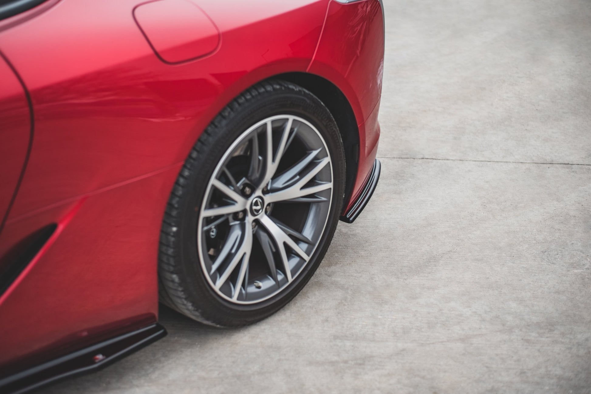Heck Ansatz Flaps Diffusor für Lexus LC 500 schwarz matt