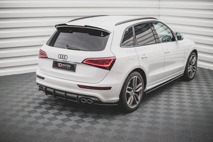 Heck Ansatz Flaps Diffusor für Audi SQ5 Mk1 (8R) Carbon Look