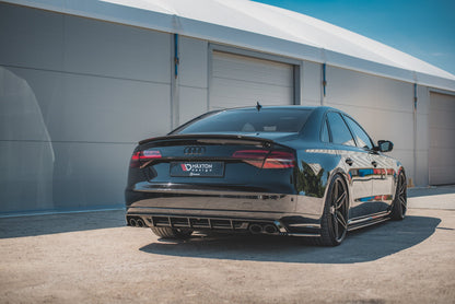 Diffusor Heck Ansatz für Audi S8 D4 Facelift schwarz matt