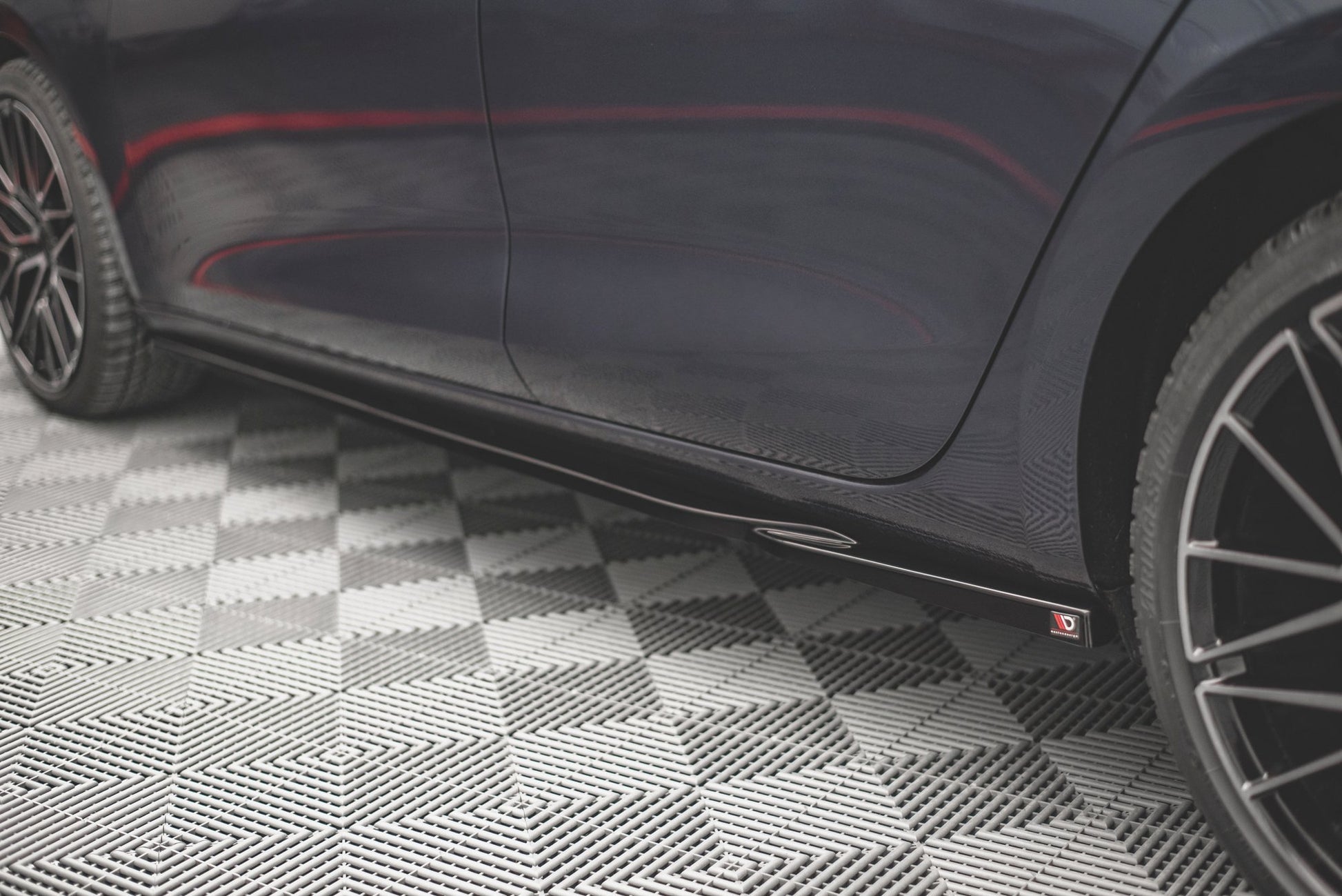 Seitenschweller Ansatz für V.1 für Seat Leon FR Mk4 / Cupra Leon  schwarz Hochglanz