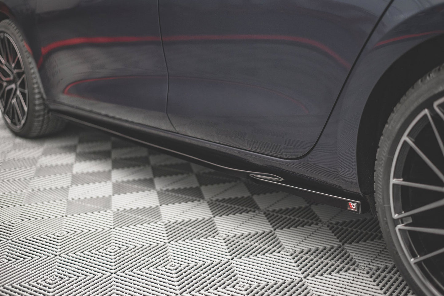 Seitenschweller Ansatz für V.1 für Seat Leon FR Mk4 / Cupra Leon  schwarz matt