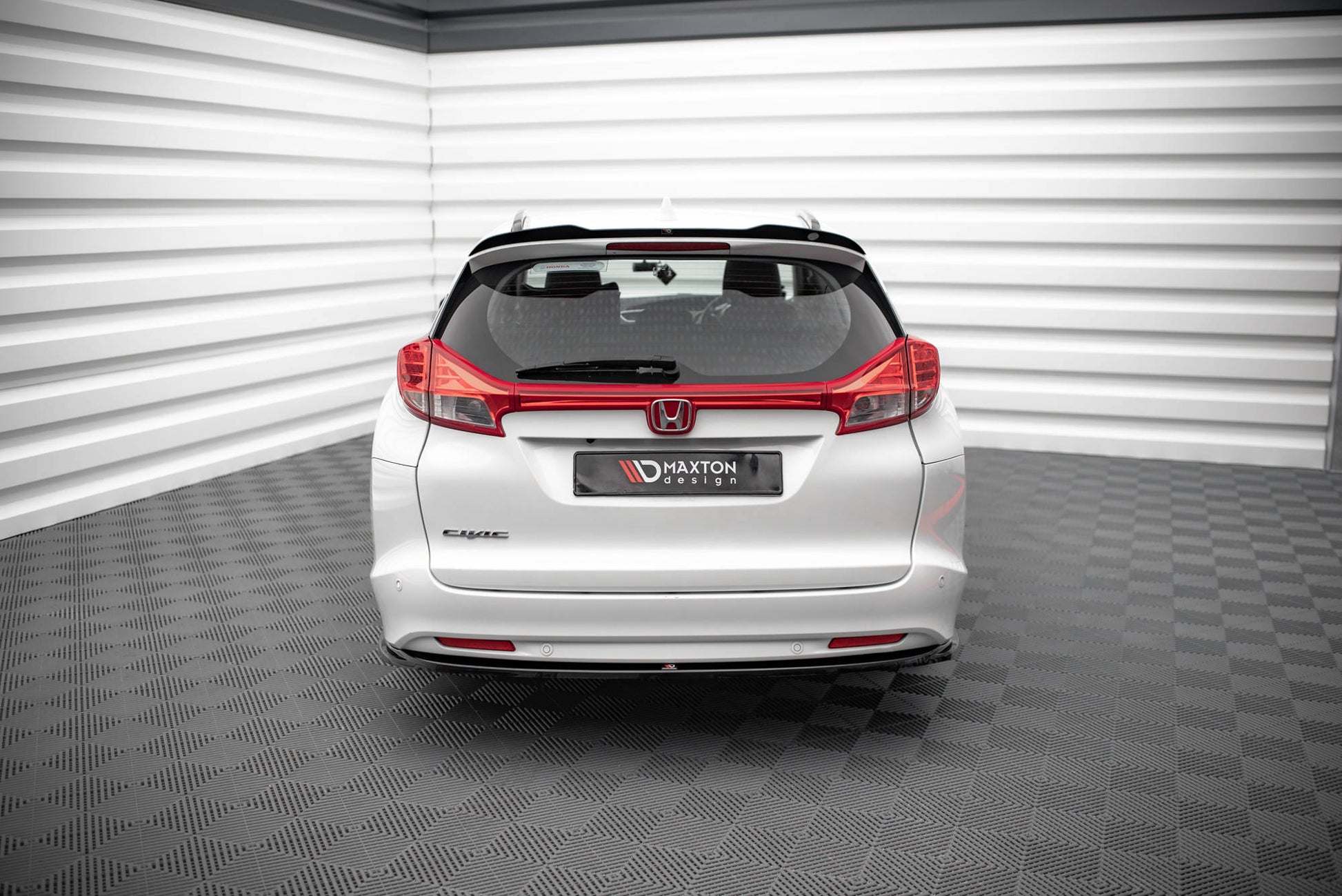 Mittlerer Diffusor Heck Ansatz für Honda Civic Tourer Mk9 Carbon Look