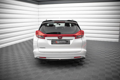 Mittlerer Diffusor Heck Ansatz für Honda Civic Tourer Mk9 Carbon Look