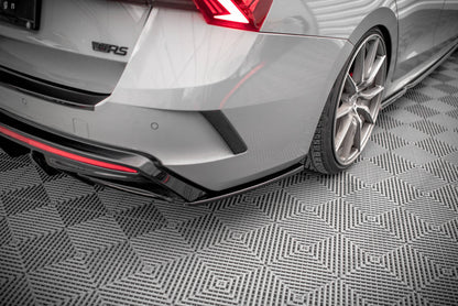 Heck Ansatz Flaps Diffusor V.4 für Skoda Octavia RS Mk4 schwarz matt