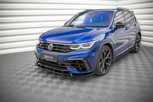 Front Ansatz V.2 für Volkswagen Tiguan R Mk2 Facelift schwarz matt