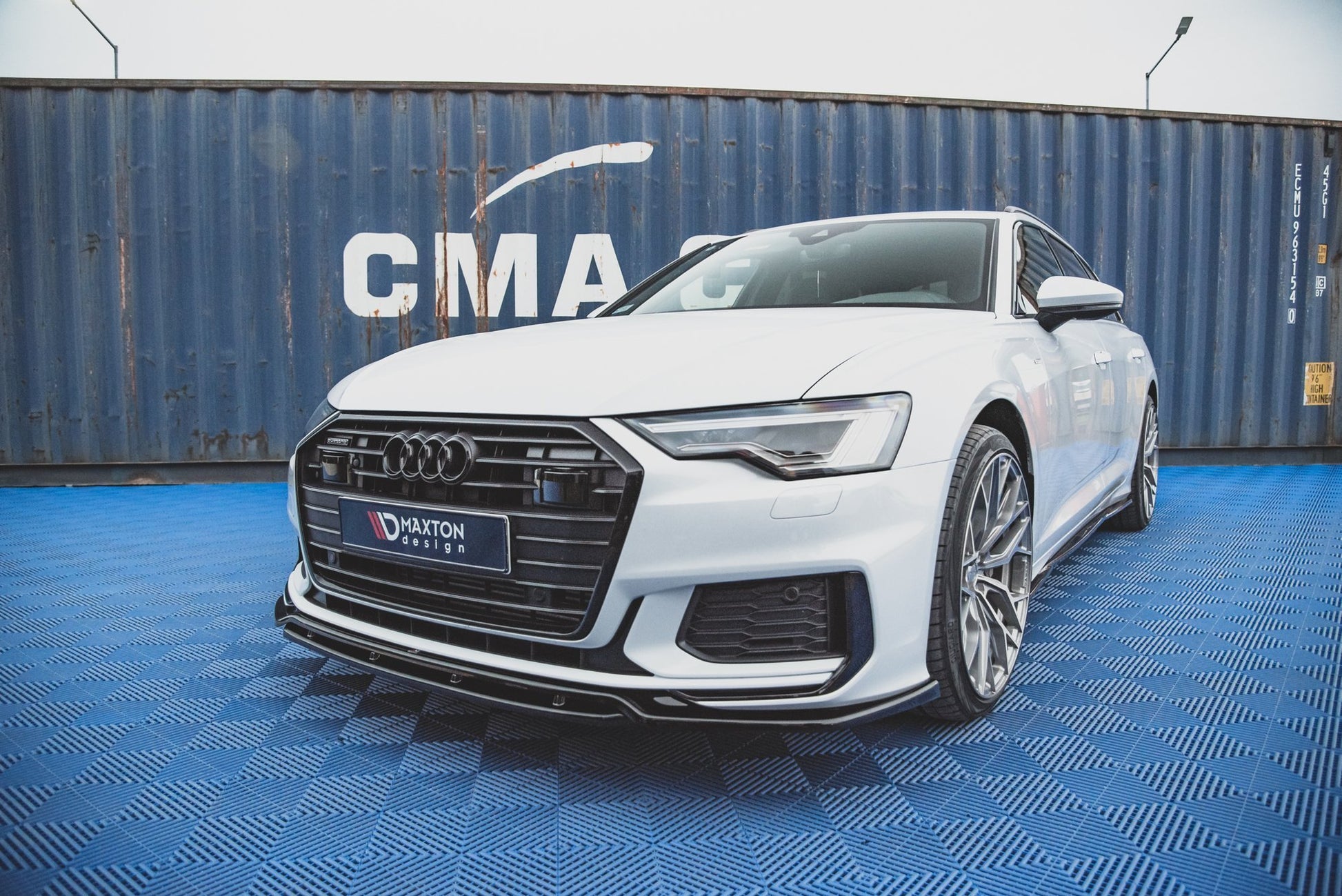 Front Ansatz V.3 für Audi A6 S-Line / S6 C8  schwarz matt