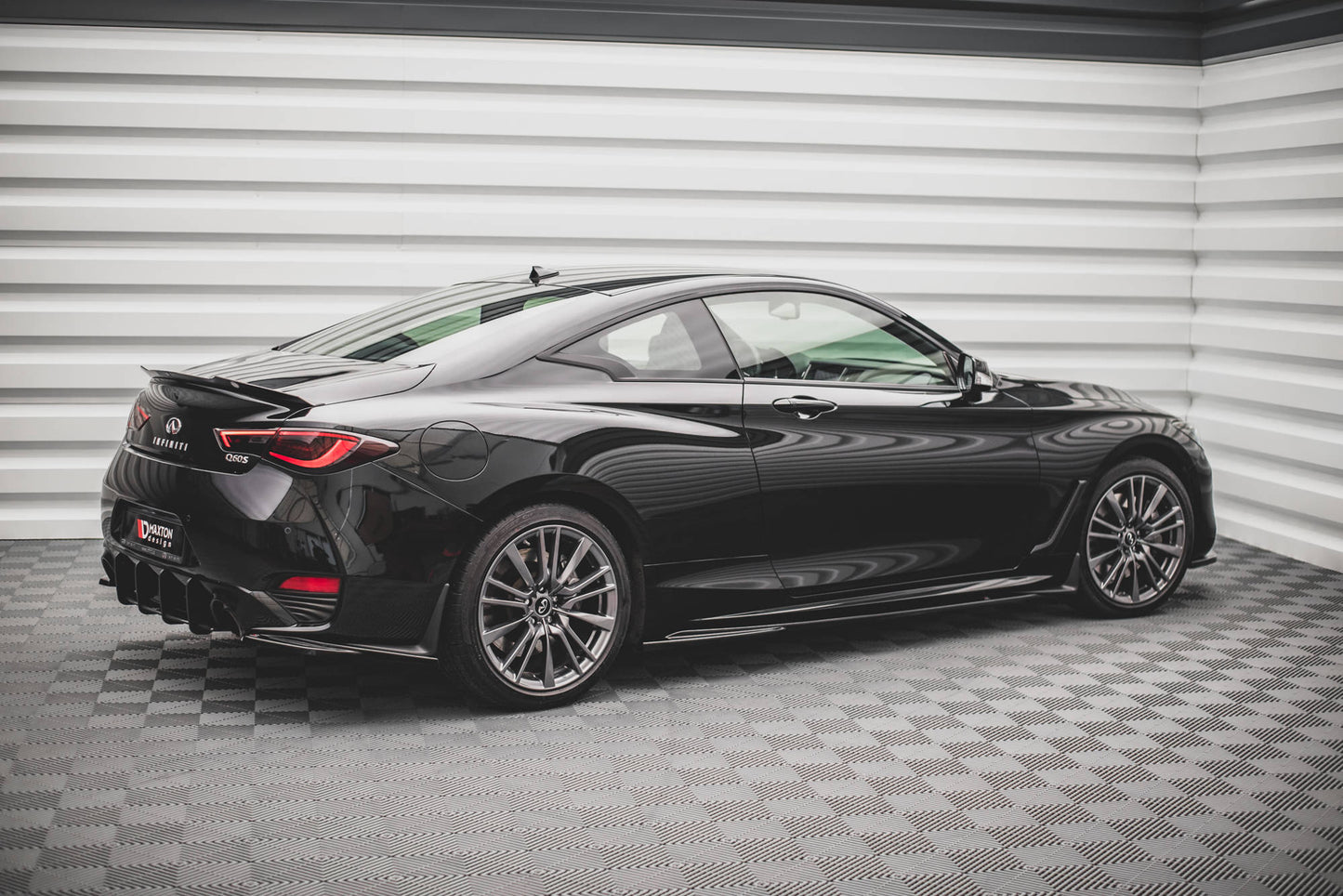 Seitenschweller Ansatz für Infiniti Q60 S Mk2 schwarz matt