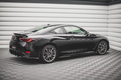 Seitenschweller Ansatz für Infiniti Q60 S Mk2 schwarz matt