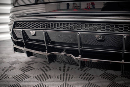 Mittlerer Diffusor Heck Ansatz DTM Look für Lamborghini Urus Mk1 schwarz Hochglanz