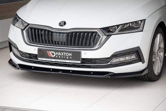 Front Ansatz V.1 für Skoda Octavia Mk4 schwarz Hochglanz