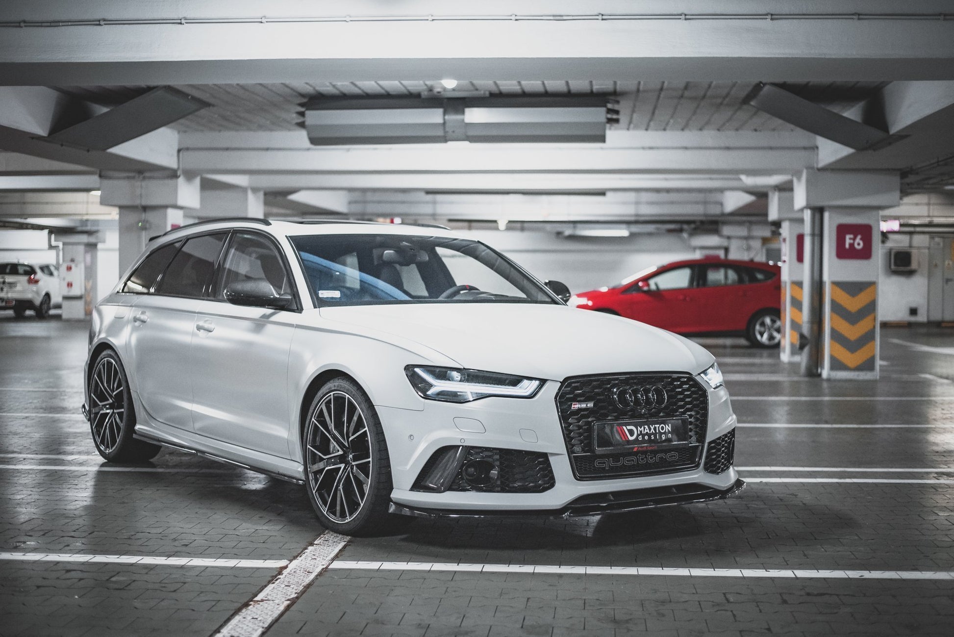 Front Ansatz V.4 für Audi RS6 C7 schwarz Hochglanz