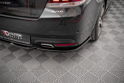 Mittlerer Diffusor Heck Ansatz für Peugeot 508 GT Mk1 Facelift schwarz Hochglanz
