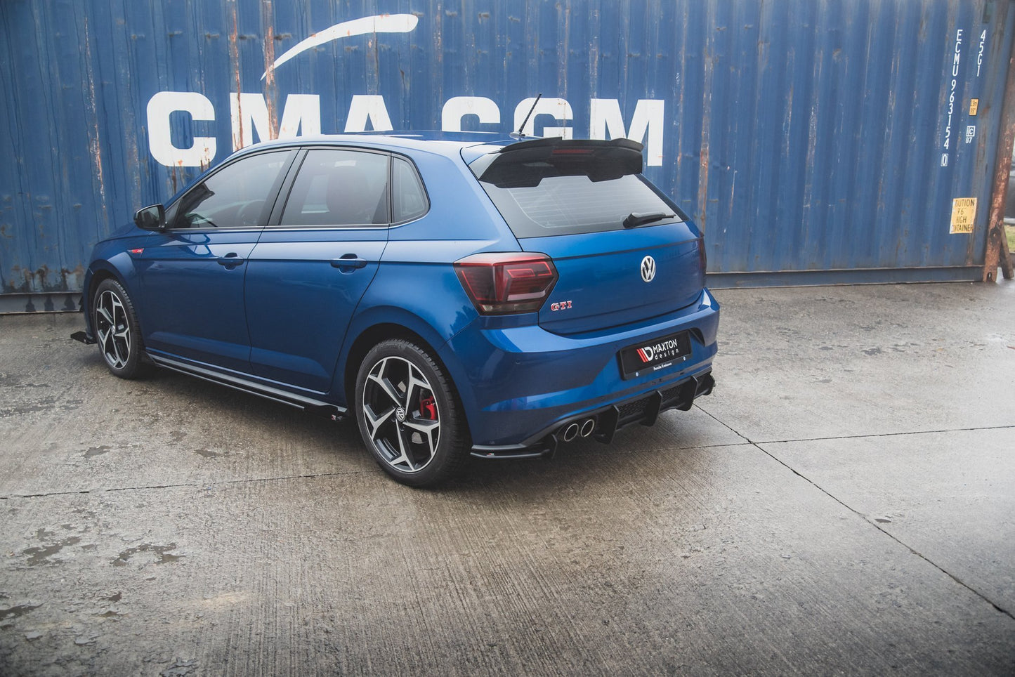 Robuste Racing Diffusor Heck Ansatz für Volkswagen Polo GTI Mk6