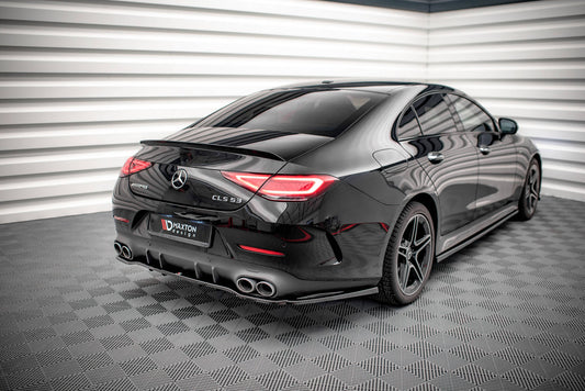 Mittlerer Diffusor Heck Ansatz DTM Look für Mercedes-AMG CLS 53 C257 schwarz matt