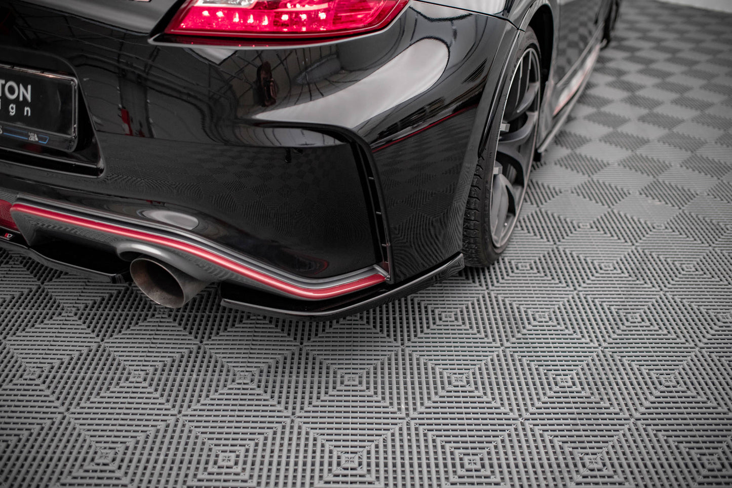 Heck Ansatz Flaps Diffusor für Nissan 370Z Nismo Facelift schwarz matt