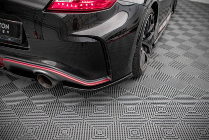 Heck Ansatz Flaps Diffusor für Nissan 370Z Nismo Facelift schwarz matt