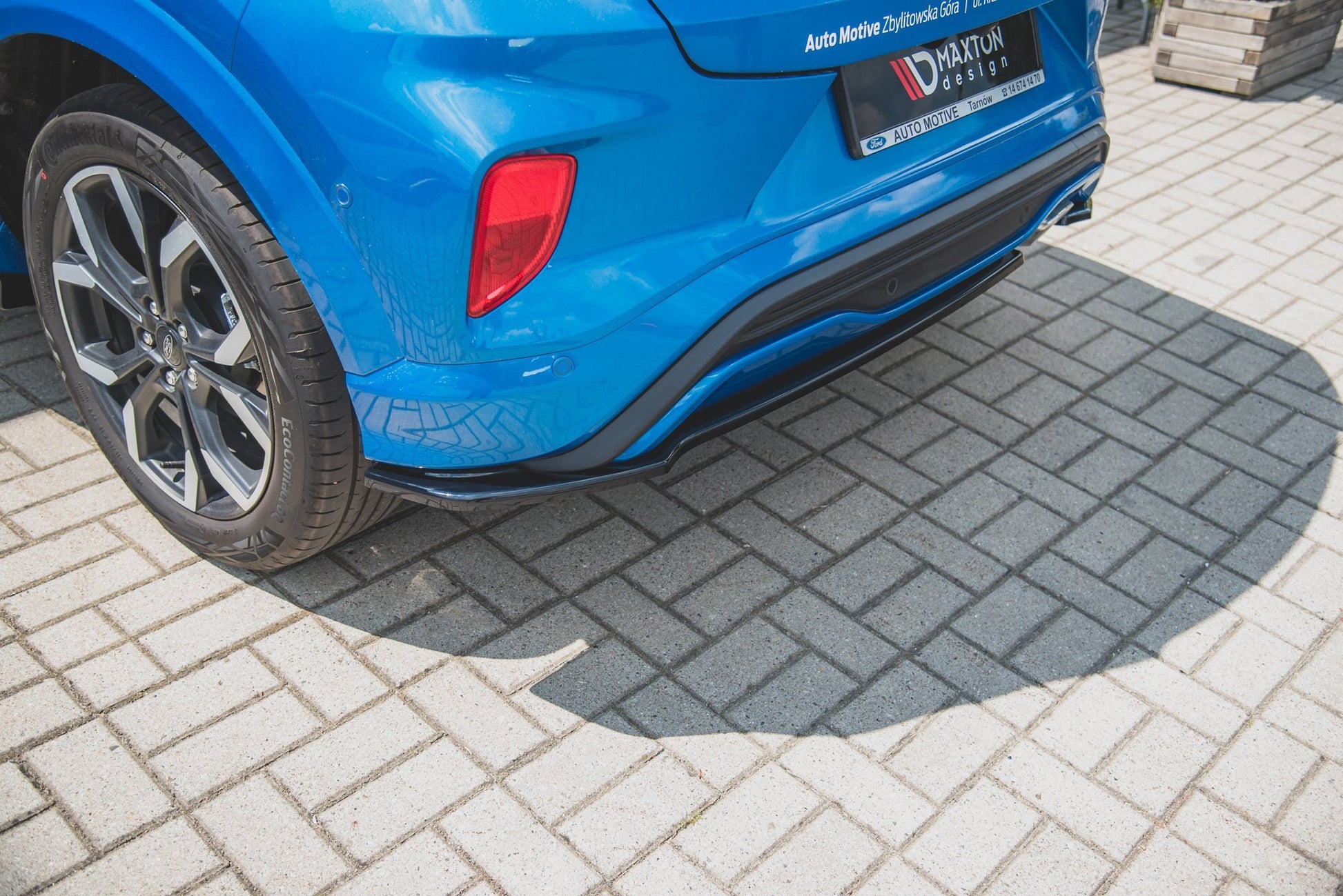 Heck Ansatz Flaps Diffusor für Ford Puma ST-Line Carbon Look