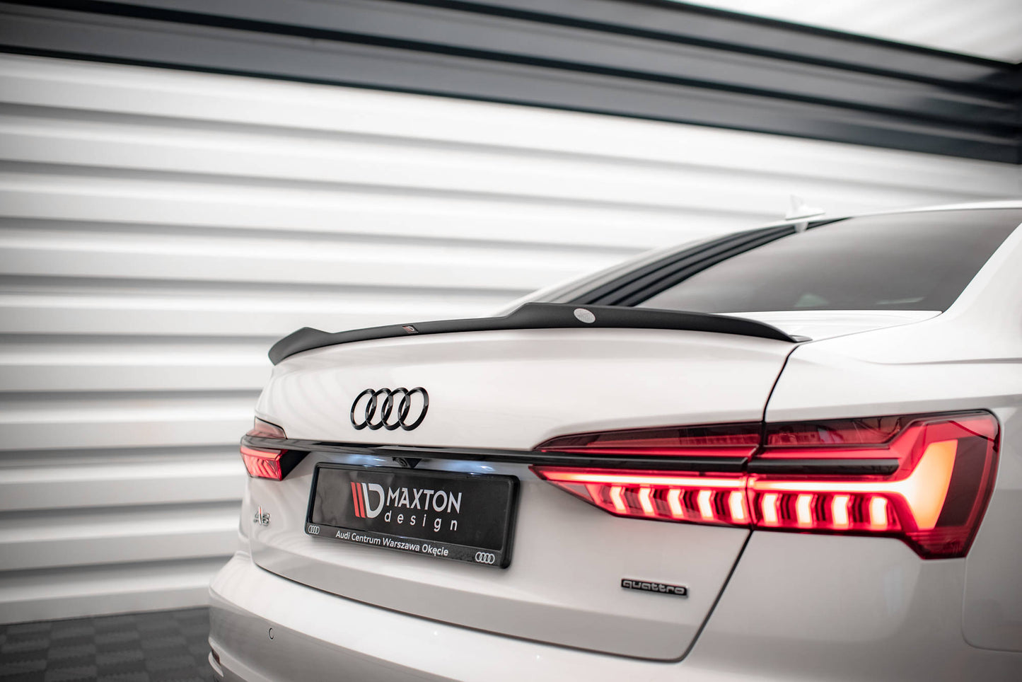 Spoiler CAP für Audi A6 Limousine C8 schwarz matt