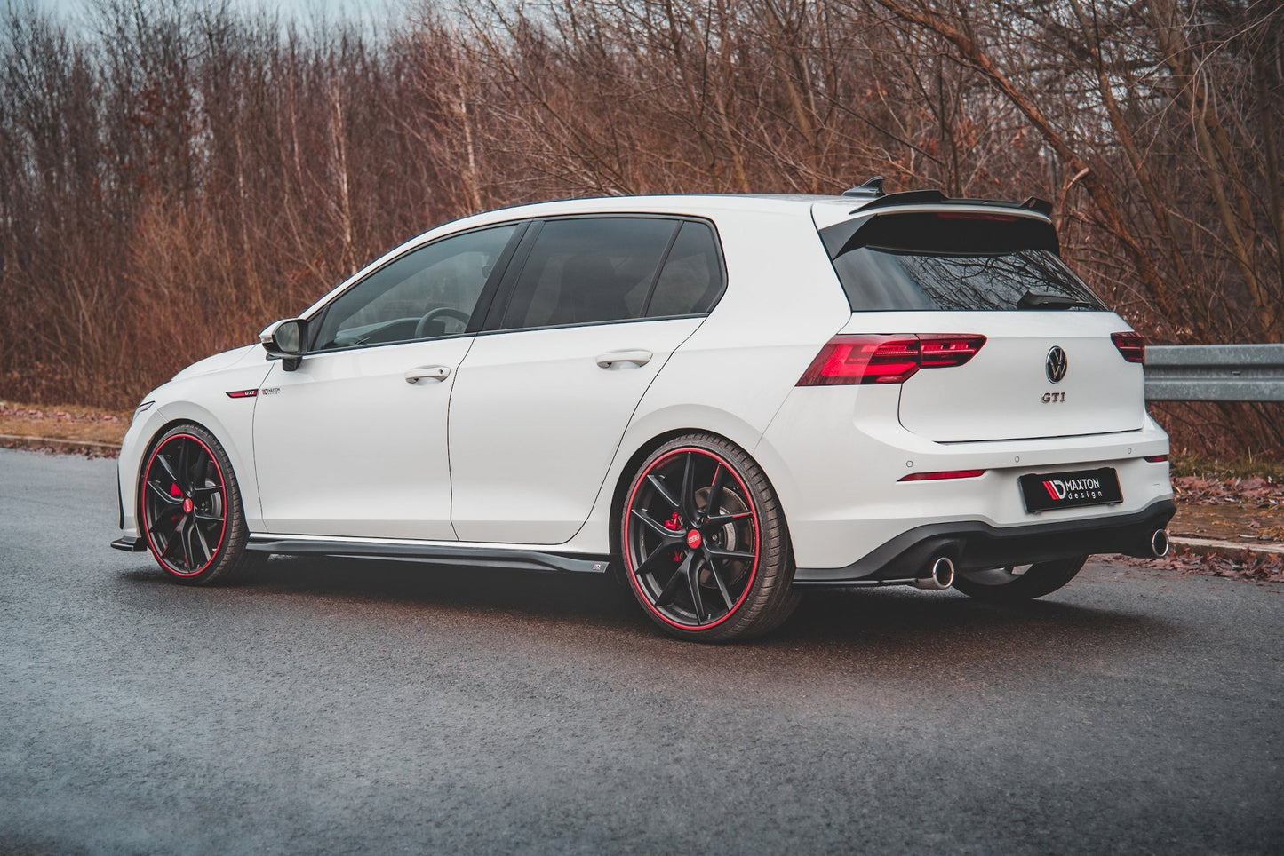 Seitenschweller Ansatz für V.3 für Volkswagen Golf 8 GTI schwarz matt