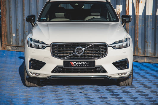 Front Ansatz V.1 für Volvo XC60 Mk2 R-Design schwarz Hochglanz