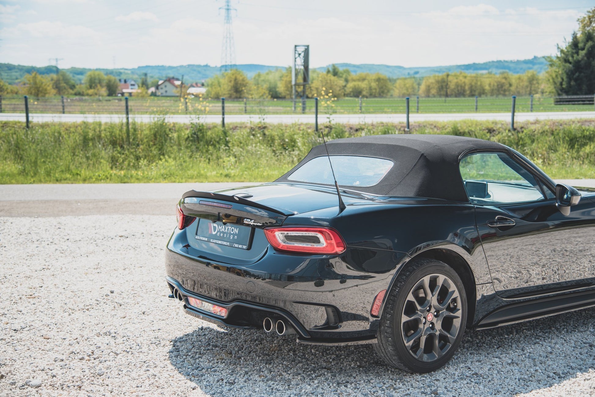 Spoiler CAP für Fiat 124 Spider Abarth schwarz Hochglanz