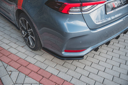 Heck Ansatz Flaps Diffusor für Toyota Corolla XII Limousine Carbon Look