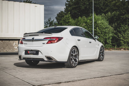 Mittlerer Diffusor Heck Ansatz für Opel Insignia Mk. 1 OPC Facelift schwarz Hochglanz