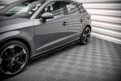 Seitenschweller Ansatz für Audi A3 Sportback 8V Carbon Look
