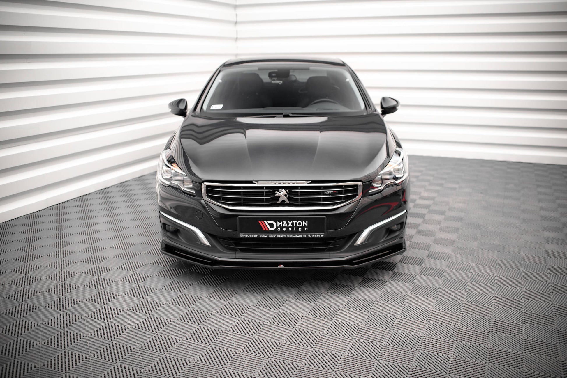 Front Ansatz V.2 für Peugeot 508 GT Mk1 Facelift schwarz matt