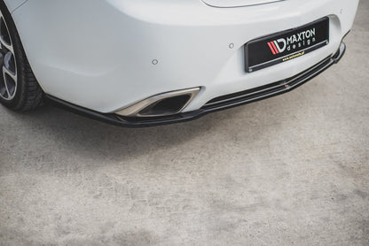 Mittlerer Diffusor Heck Ansatz für Opel Insignia Mk. 1 OPC Facelift schwarz matt