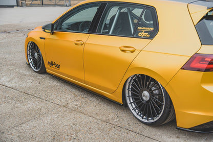 Seitenschweller Ansatz für V.1 für VW Golf 8 schwarz matt