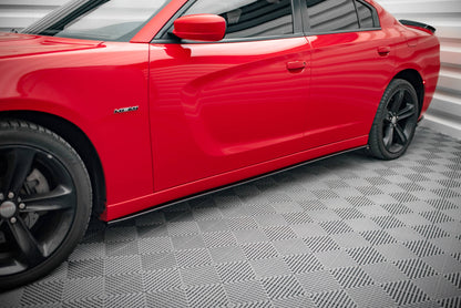 Seitenschweller Ansatz für Dodge Charger RT Mk7 Facelift Carbon Look