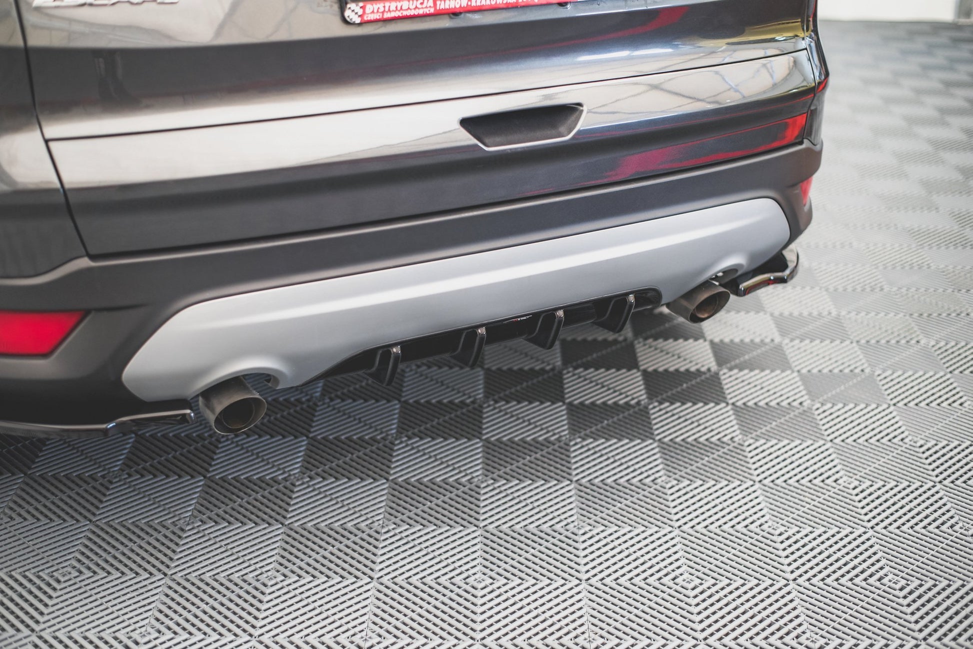 Diffusor Heck Ansatz für Ford Escape Mk3 schwarz matt