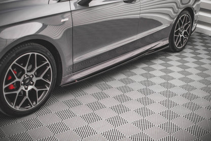 Seitenschweller Ansatz für Ford Mondeo ST-Line Mk5 Facelift schwarz matt