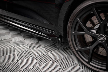 Side Flaps Audi RS3 Sportback 8Y schwarz Hochglanz