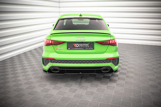 Mittlerer Diffusor Heck Ansatz für Audi RS3 Limousine 8Y Carbon Look
