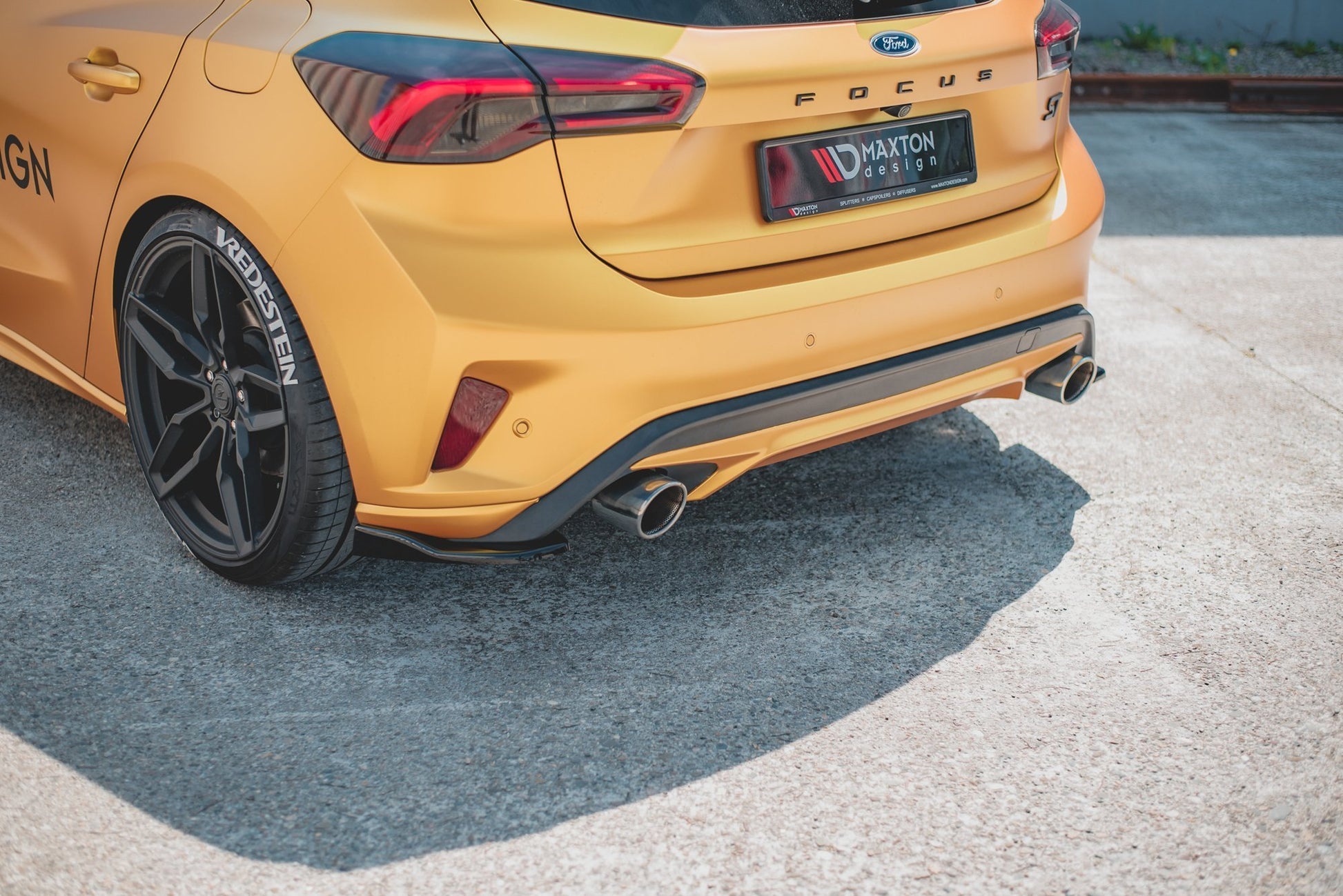 Heck Ansatz Flaps Diffusor V.2 für Ford Focus ST Mk4  schwarz matt