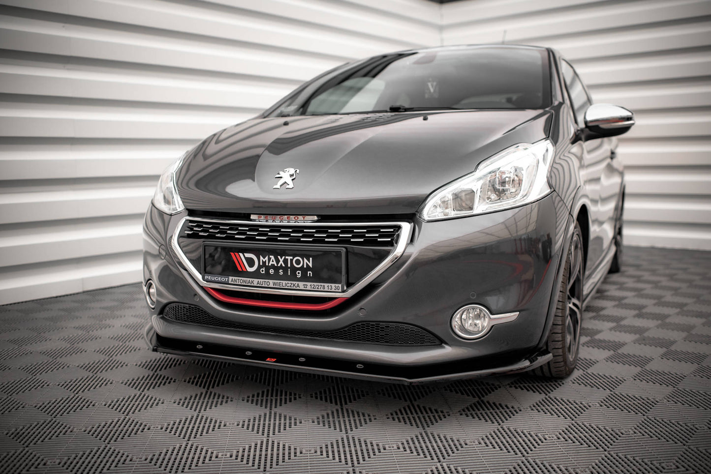Front Ansatz V.1 für Peugeot 208 GTi Mk1 schwarz matt