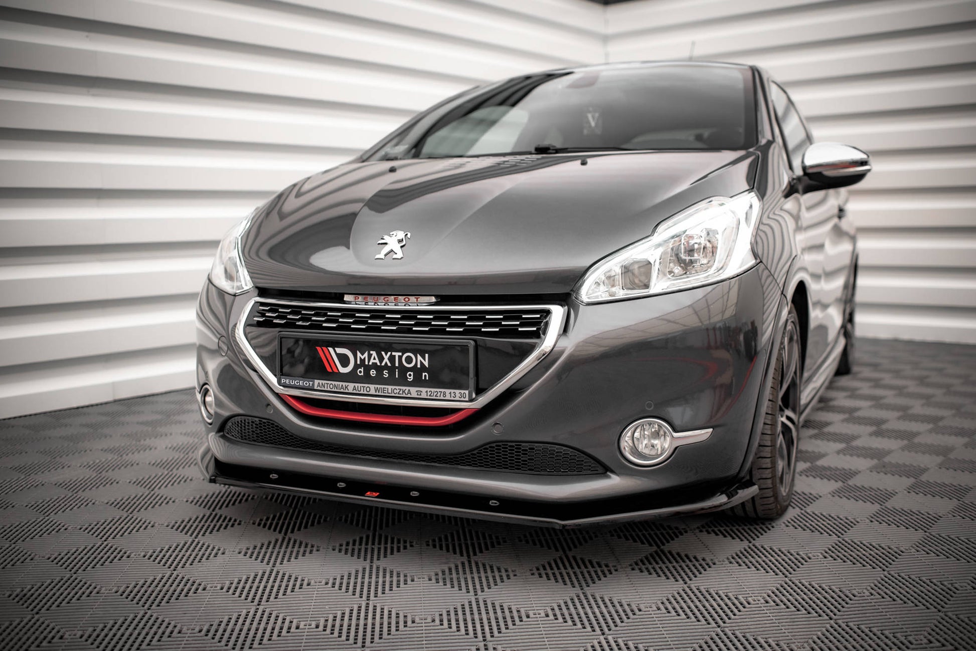 Front Ansatz V.1 für Peugeot 208 GTi Mk1 schwarz matt