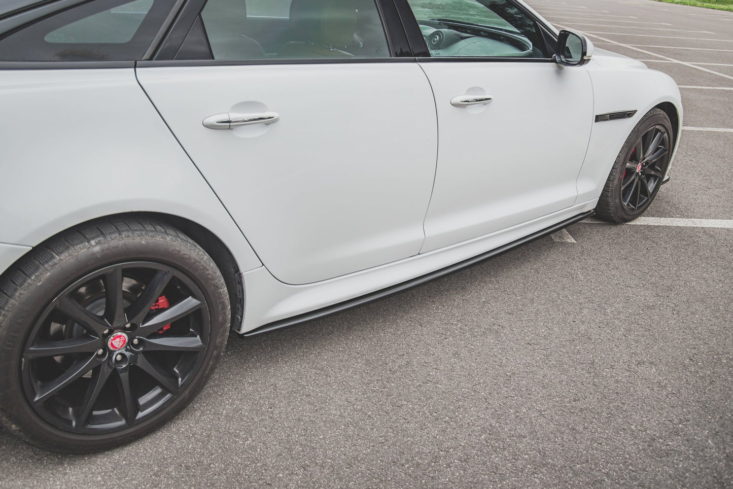 Seitenschweller Ansatz für Jaguar XJ X351 Carbon Look