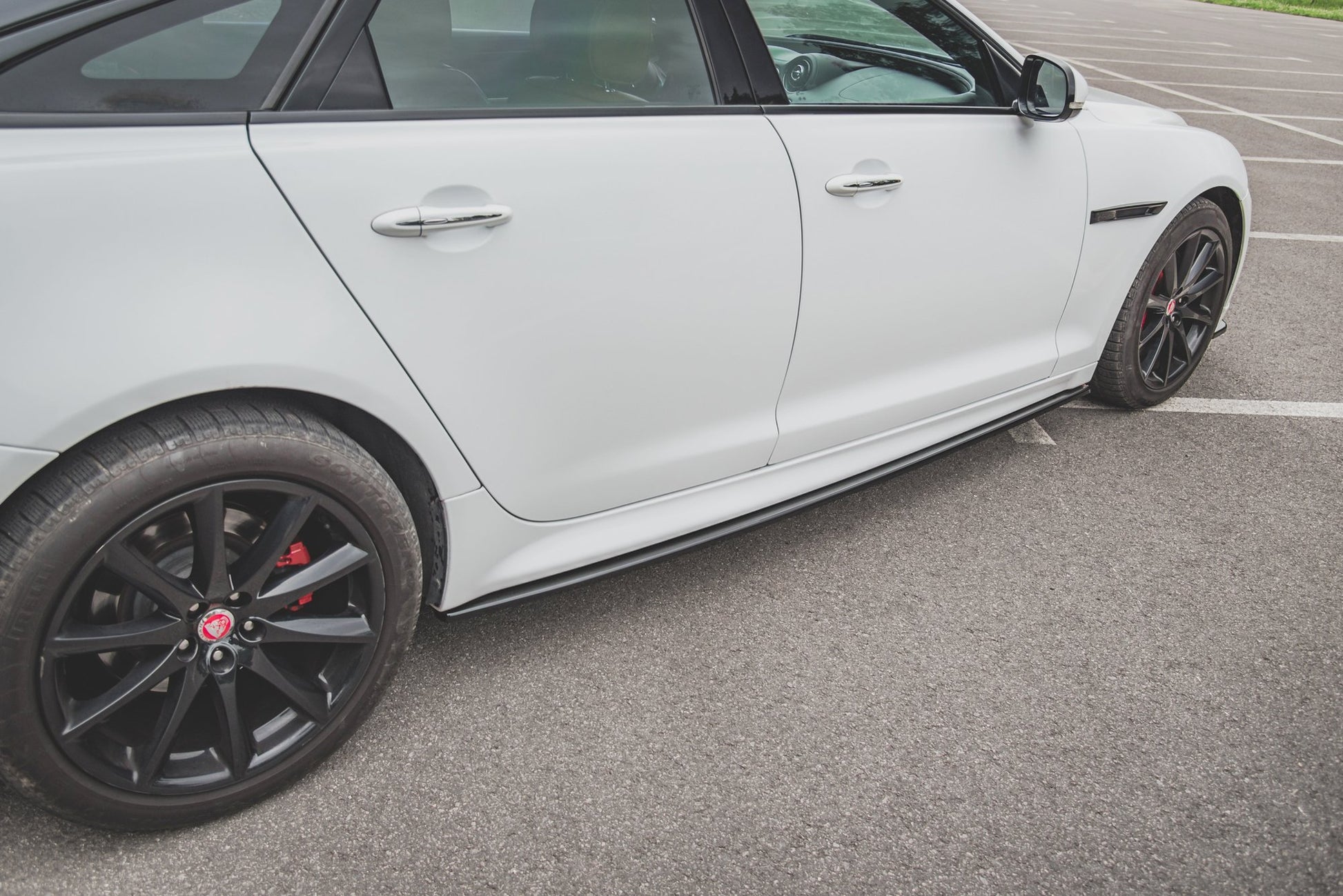 Seitenschweller Ansatz für Jaguar XJ X351 Carbon Look