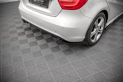 Heck Ansatz Flaps Diffusor V.2 für Mercedes-Benz A W176 Carbon Look