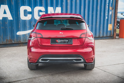 Mittlerer Diffusor Heck Ansatz für Citroen DS4 Carbon Look