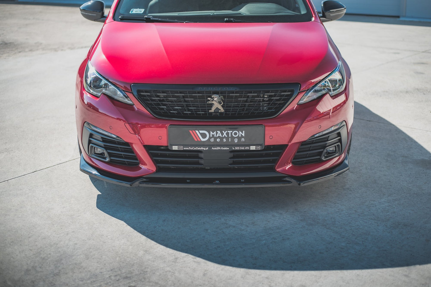 Front Ansatz V.1 für Peugeot 308 GT Mk2 Facelift schwarz matt