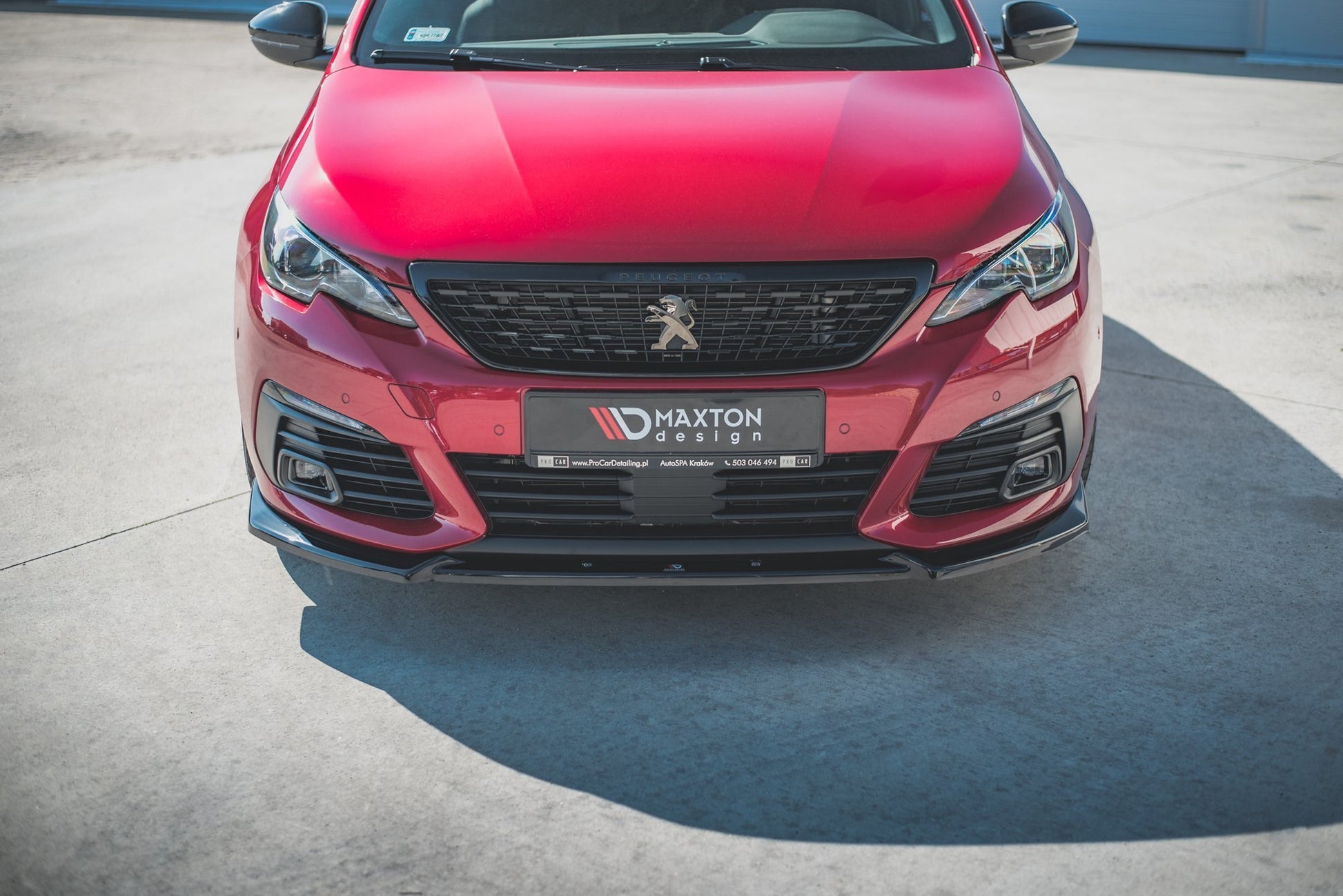 Front Ansatz V.1 für Peugeot 308 GT Mk2 Facelift schwarz matt